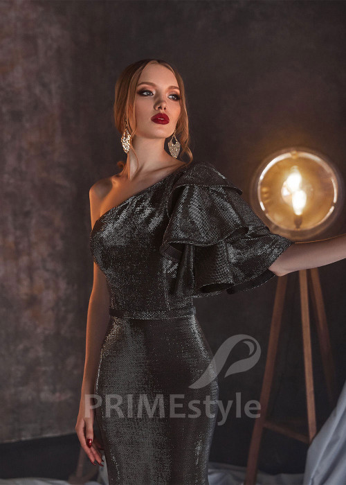 Asymetrické spoločenské šaty RS448