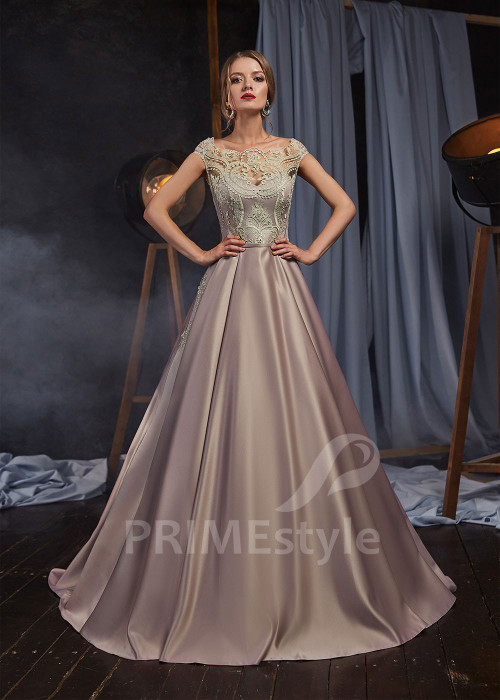 Saténové šaty na svadbu RS449