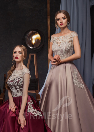 Saténové šaty na svadbu RS449 - primestyle.sk