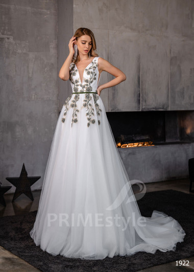 Kvetované šaty na svadbu RC1922