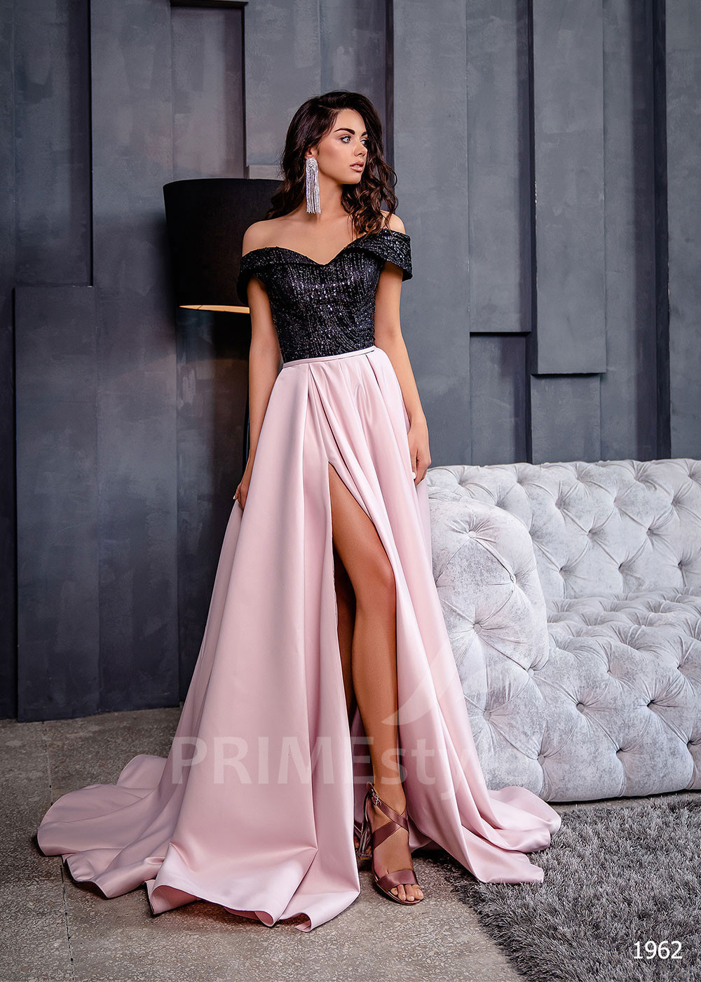 Saténove popolnočné šaty RC1962