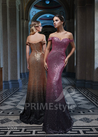 Trblietavé spoločenské šaty RS209 - primestyle.sk
