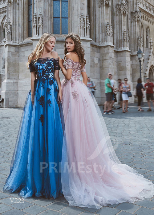 Tylové popolnočné šaty RS223