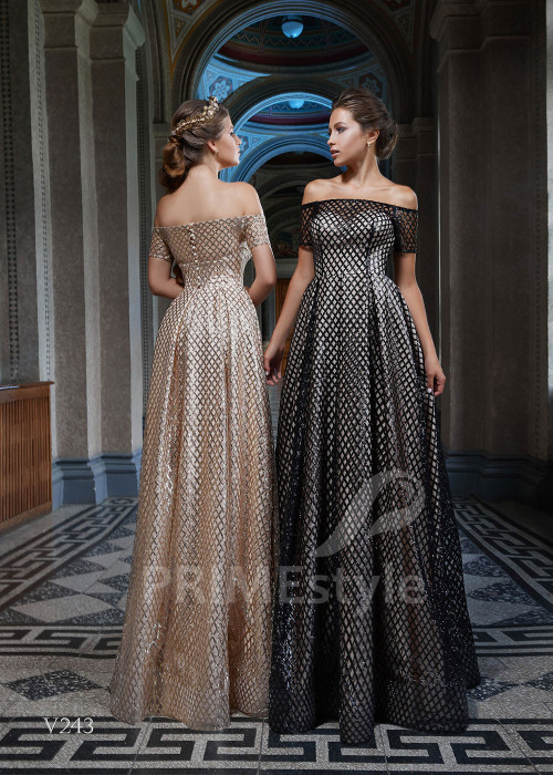 Trblietavé spoločenské šaty RS243