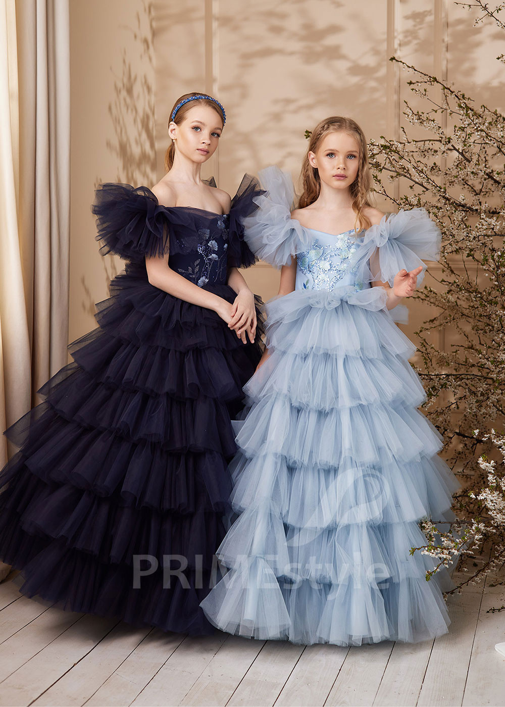 Tylové detské šaty RS157