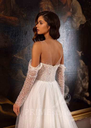Luxusné trblietavé svadobné šaty Anita - primestyle.sk