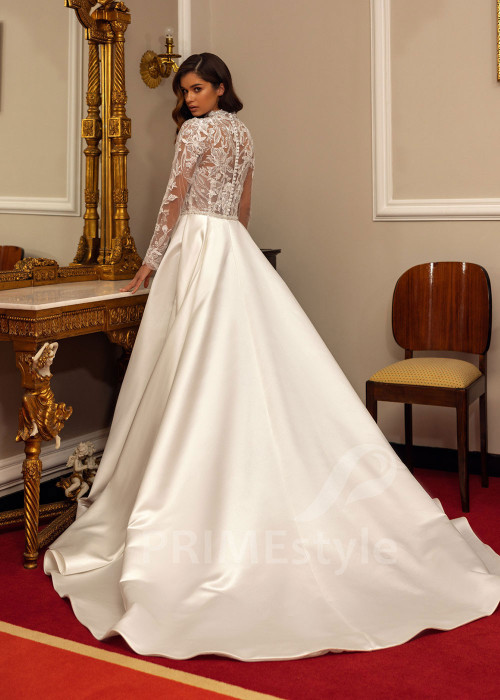 Elegantné čipkované svadobné šaty Courtney