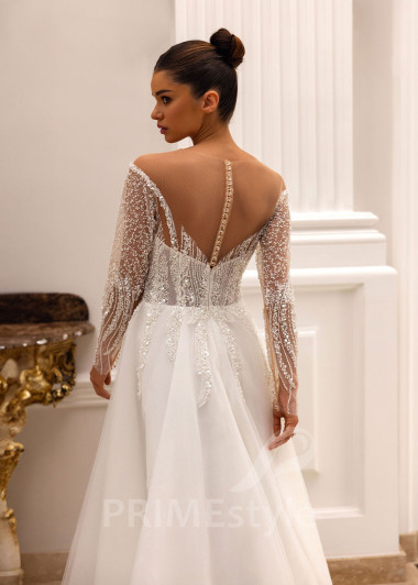 Extravagantné trblietavé svadobné šaty Elizabeth - primestyle.sk