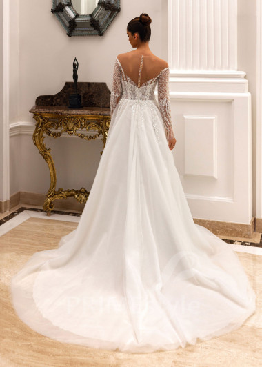 Extravagantné trblietavé svadobné šaty Elizabeth - primestyle.sk