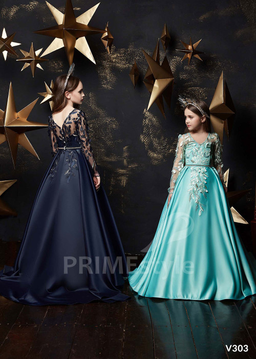 Detské spoločenské šaty RV303