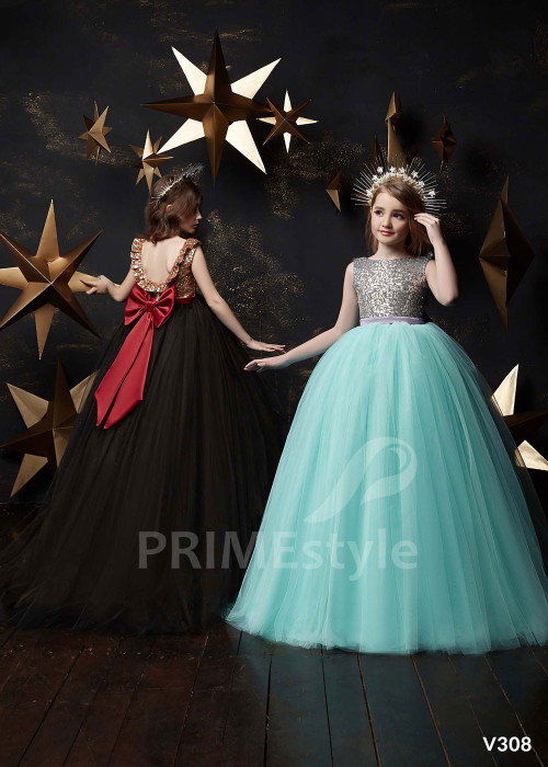 Detské spoločenské šaty na svadbu RV308