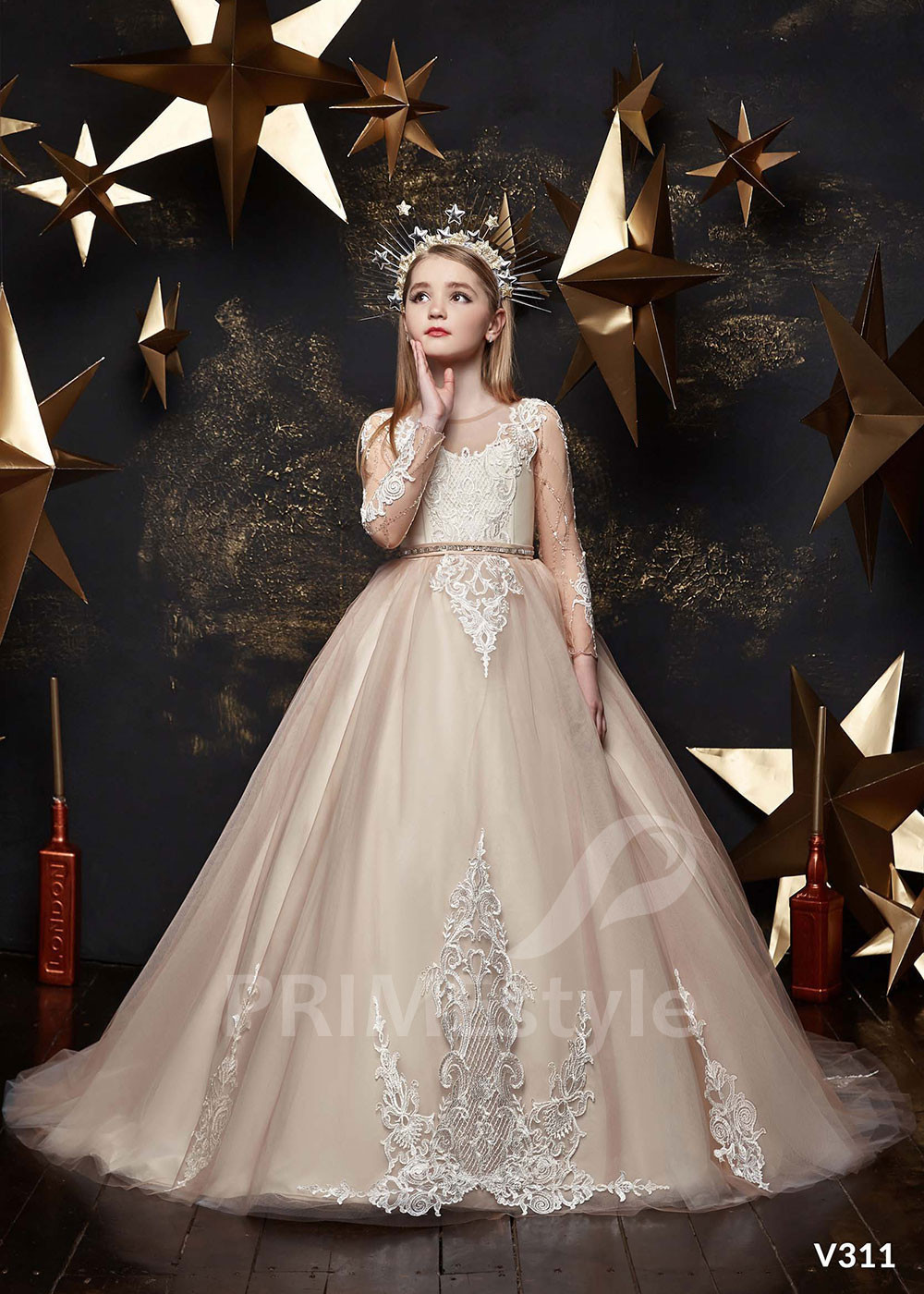 Detské spoločenské šaty na svadbu RV311