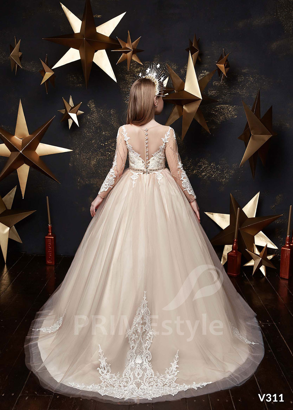 Detské spoločenské šaty na svadbu RV311