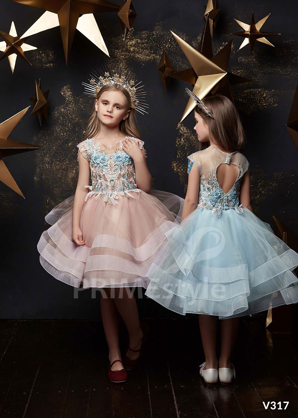 Šaty na svadbu pre malé družičky RV317