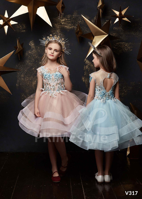 Šaty na svadbu pre malé družičky RV317