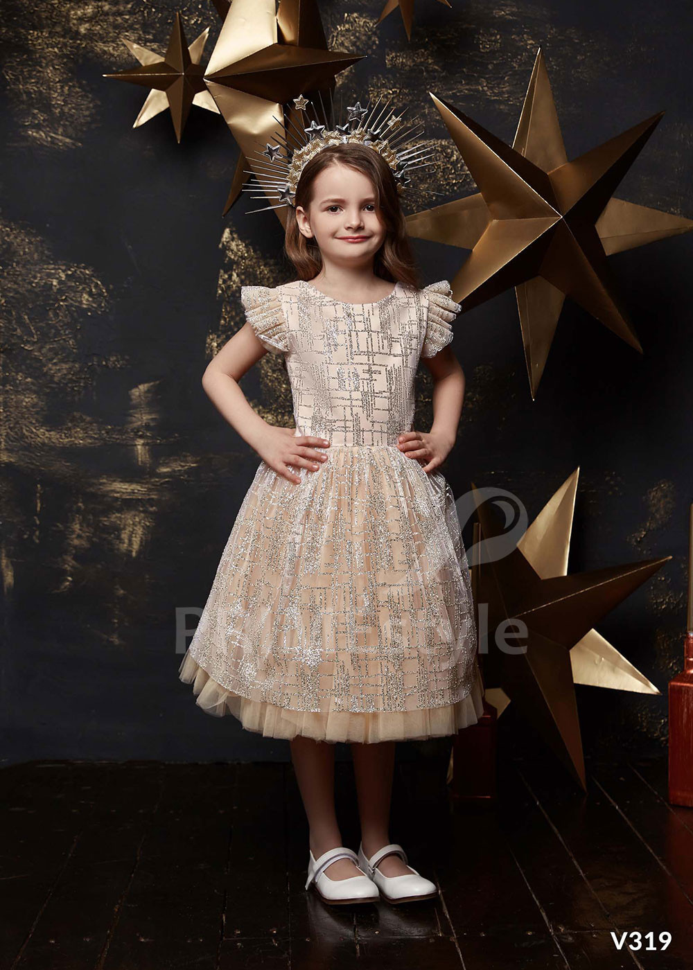 Detské šaty na svadbu RV319