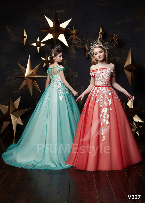 Detské spoločenské šaty na svadbu RV327