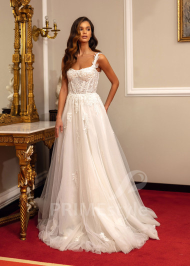 Luxusné čipkované svadobné šaty Erika