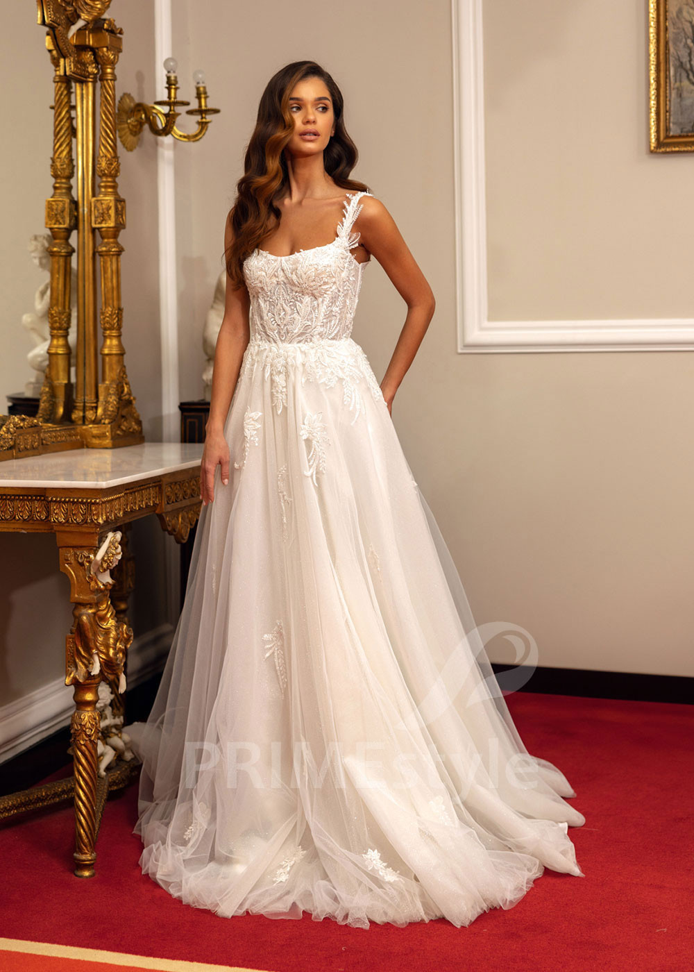 Luxusné čipkované svadobné šaty Erika