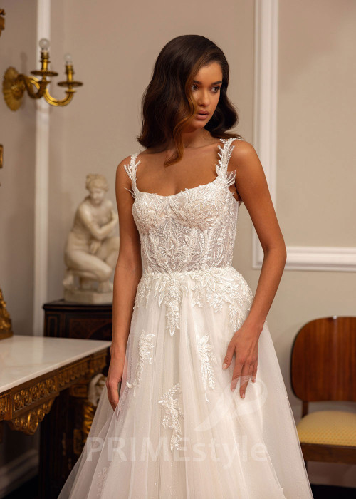 Luxusné čipkované svadobné šaty Erika