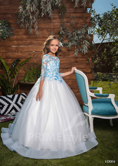 Detské spoločenské šaty na svadbu RV004