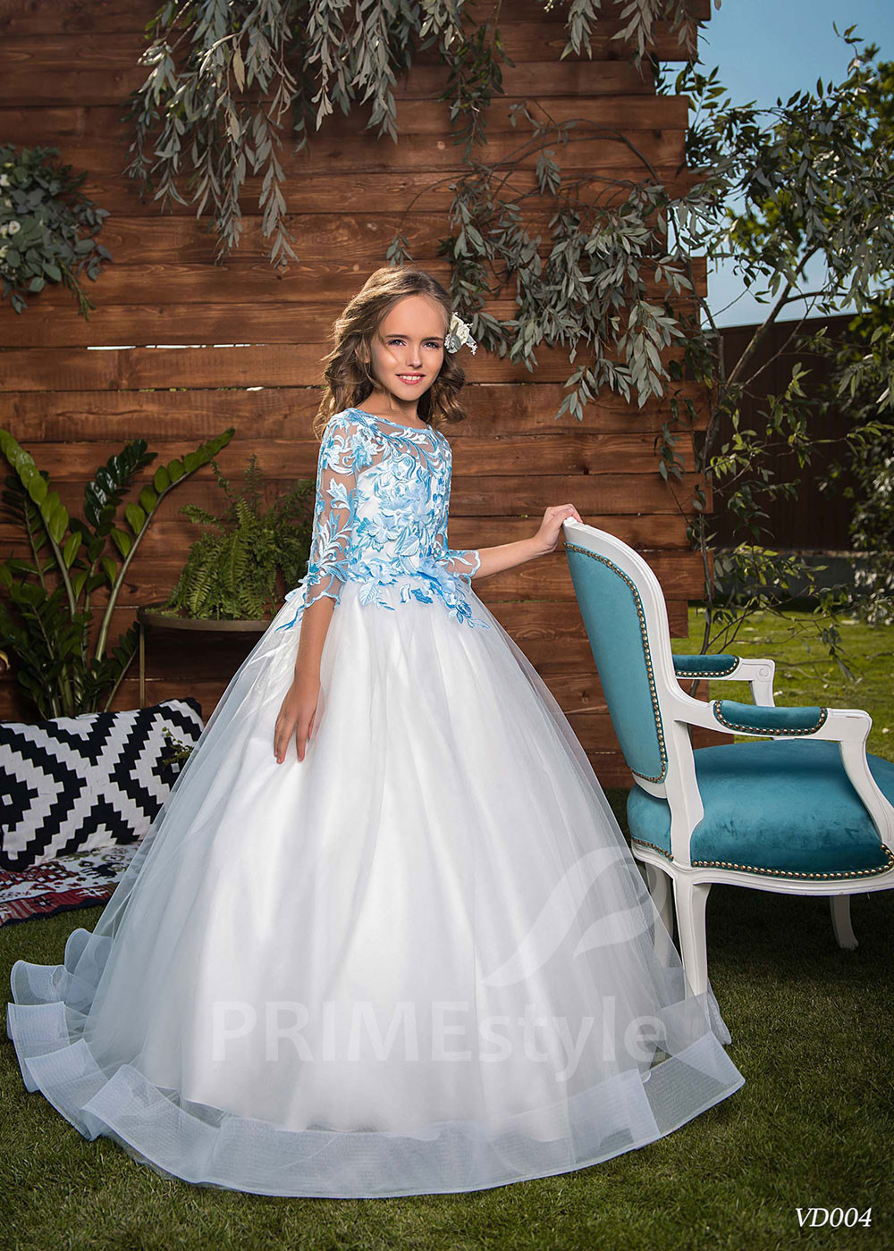 Detské spoločenské šaty na svadbu RV004