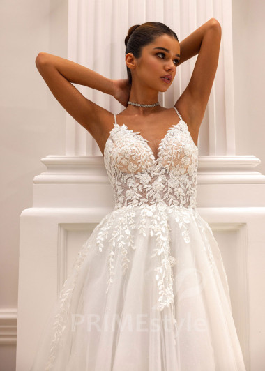 Elegantné svadobné šaty na ramienka Erwin - primestyle.sk