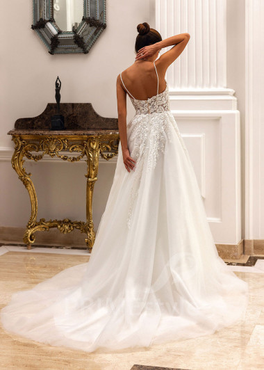 Elegantné svadobné šaty na ramienka Erwin - primestyle.sk