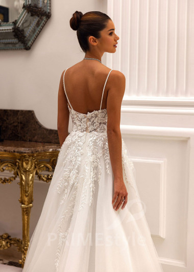 Elegantné svadobné šaty na ramienka Erwin - primestyle.sk