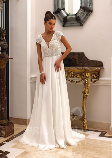 Jednoduché BOHO svadobné šaty Gloria