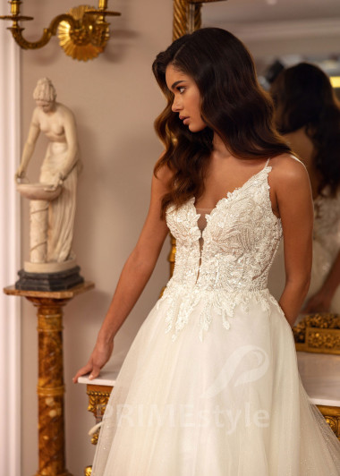 Luxusné svadobné šaty na ramienka Charlotte - primestyle.sk