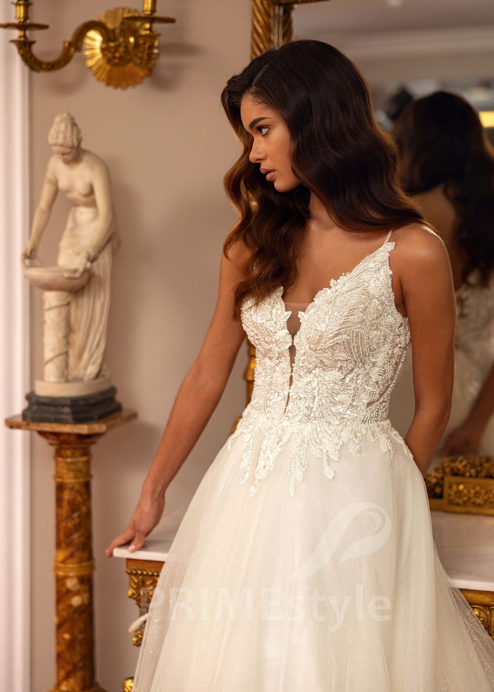 Luxusné svadobné šaty na ramienka Charlotte