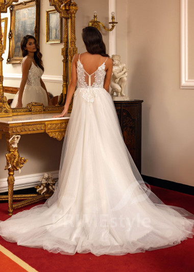 Luxusné svadobné šaty na ramienka Charlotte - primestyle.sk