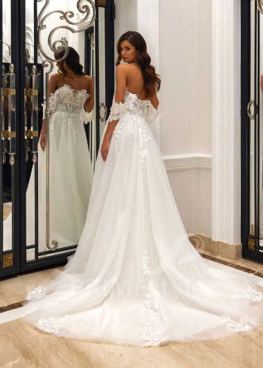 Extravagantné kvetované svadobné šaty Jenna - primestyle.sk