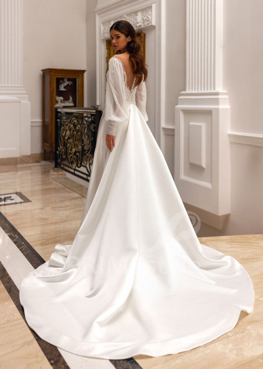 Extravagantné trblietavé svadobné šaty Nancy  - primestyle.sk