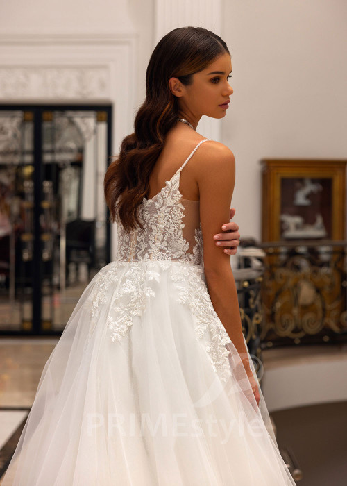 Elegantné svadobné šaty na ramienka Sheila