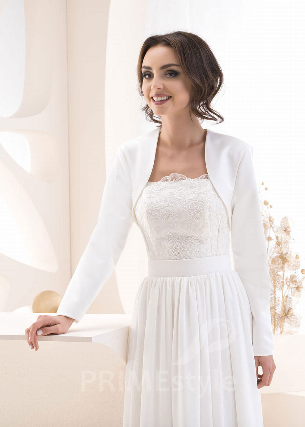 Jednoduché svadobné bolerko RB-57S