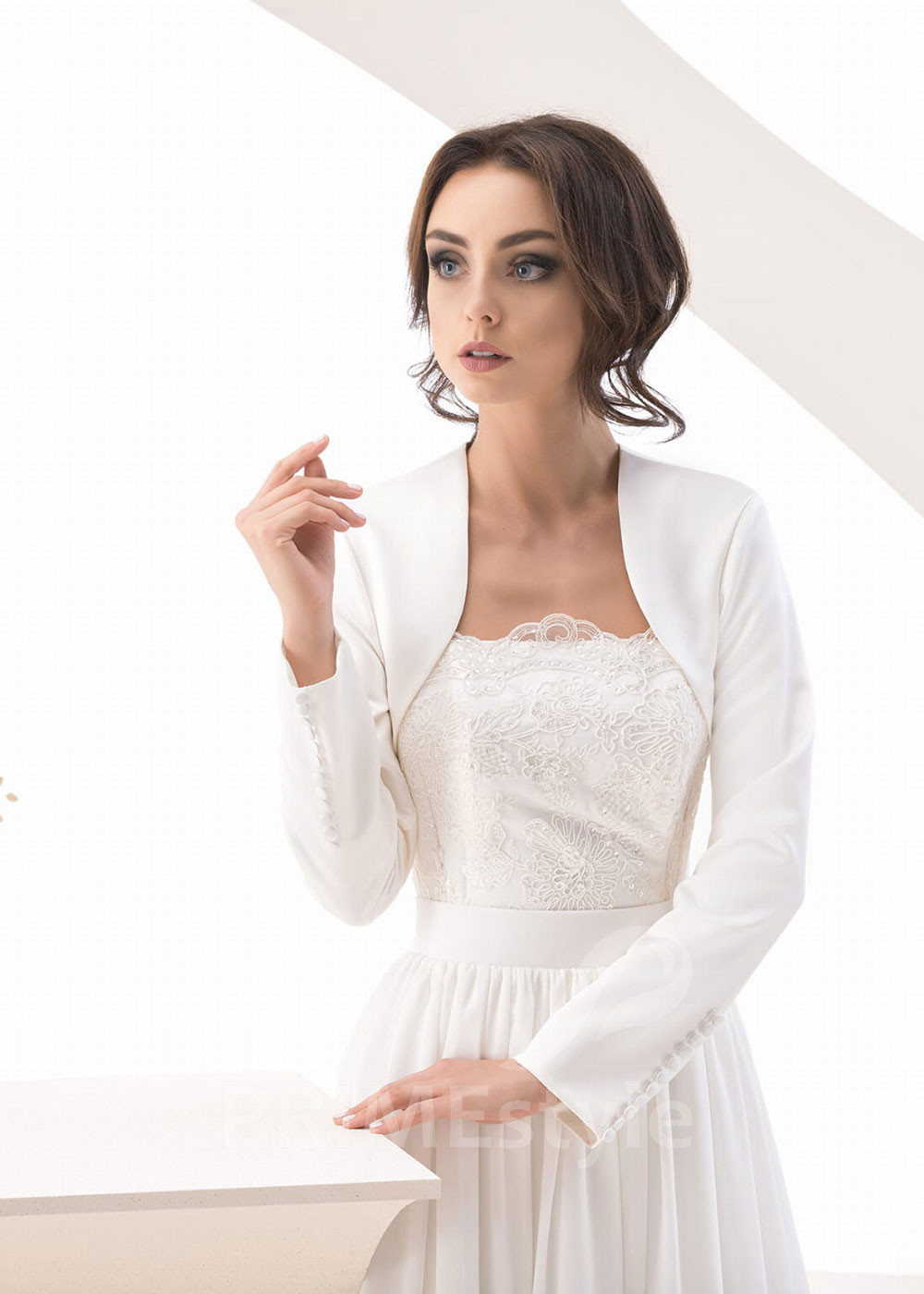 Jednoduché svadobné bolerko RB-61