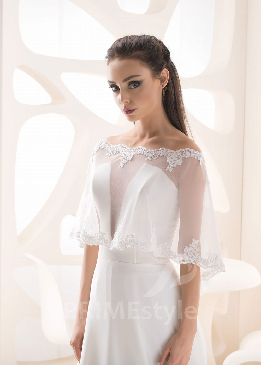 Čipkované svadobné bolerko RB-115