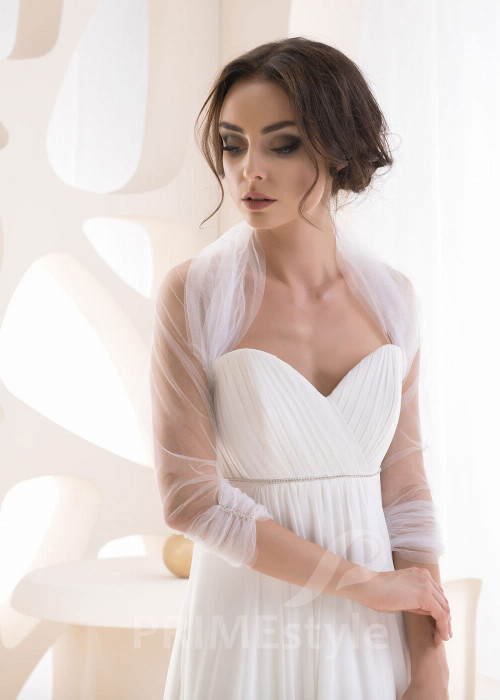 Jednoduché svadobné bolerko RB-119TI