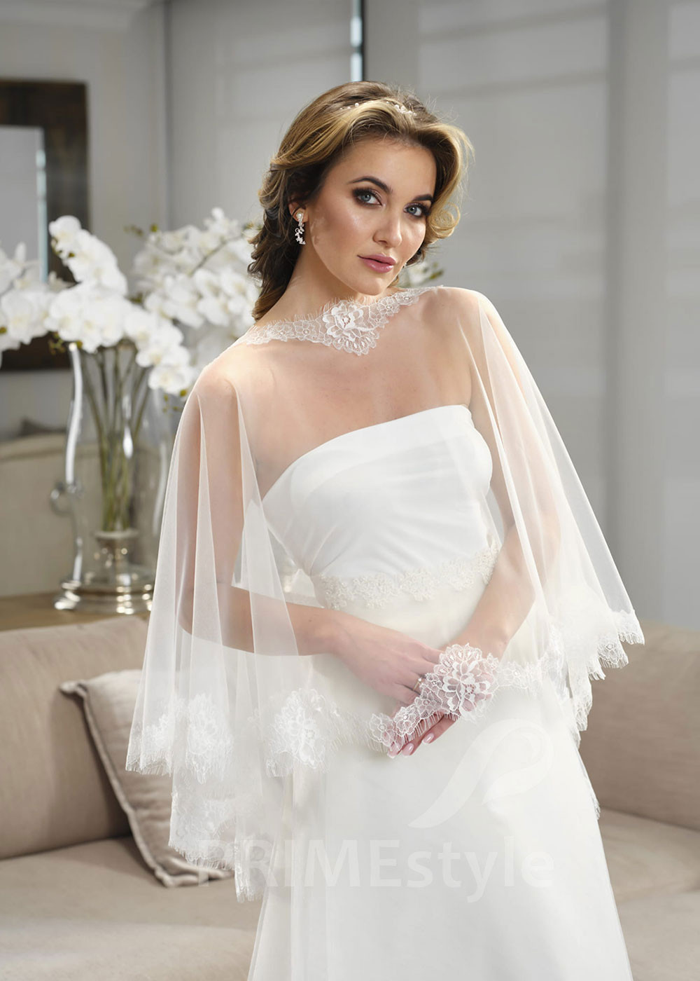 Čipkované svadobné bolerko RB-304