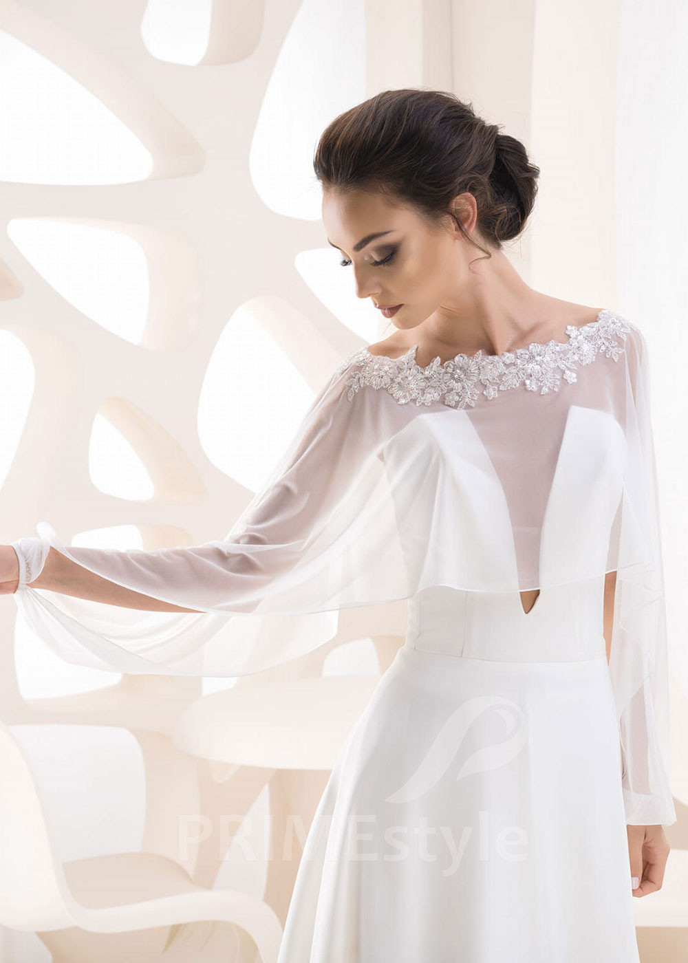 Čipkované svadobné bolerko RB-305