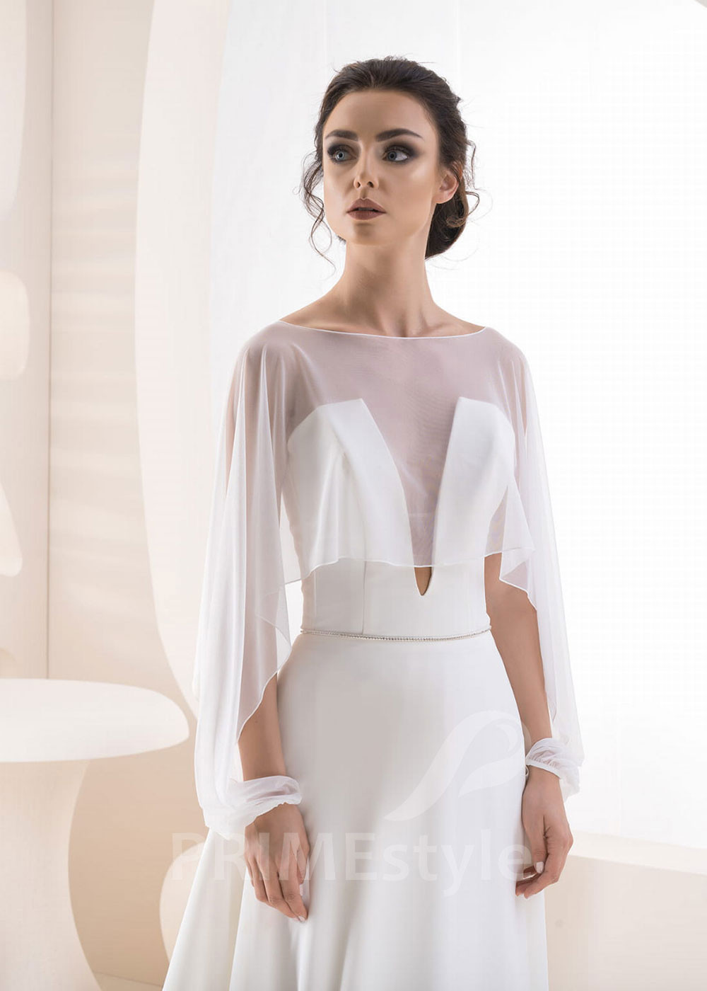 Jednoduché svadobné bolerko RB-306