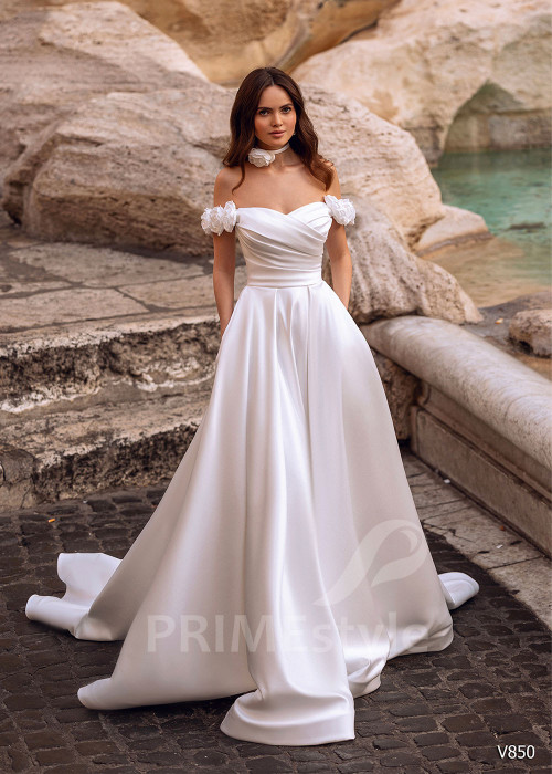 Elegantné romantické svadobné šaty RS850