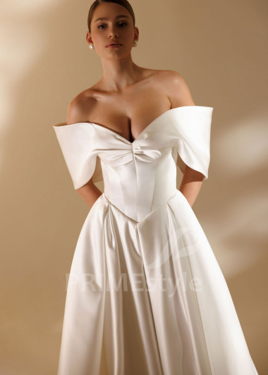 Luxusné svadobné šaty Allure z hladkého saténu | PRIMESTYLE.SK