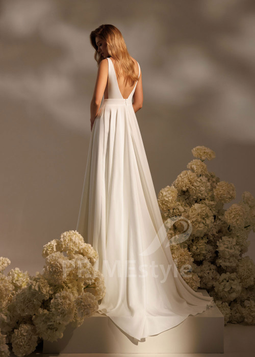 Hladké svadobné šaty Aura