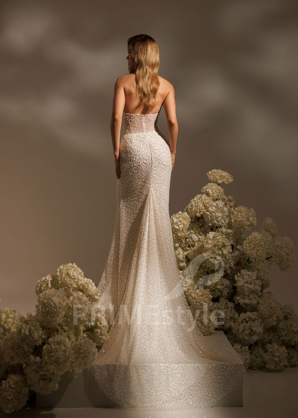 Trblietavé svadobné šaty Brianna – morská panna s korzetom