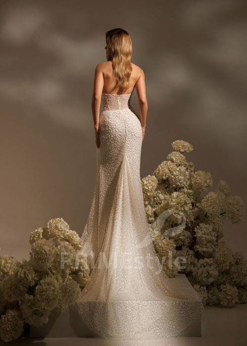 Trblietavé svadobné šaty Brianna – morská panna s korzetom