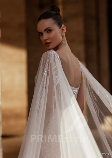 Extravagantné úzke svadobné šaty RS854 - primestyle.sk