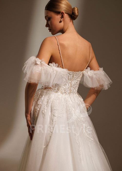 Svadobné šaty so spadnutými ramienkami Daisy